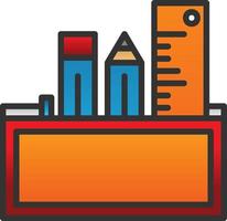 Pencil Case Vector Icon Design