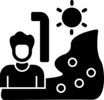 Hiker Vector Icon Design