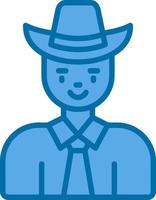 Cow Boy Vector Icon Design