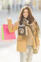 Young woman in shopping photo