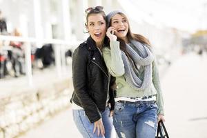 Two young women at outdoor photo