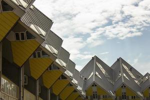 Rotterdam, the Netherlands, 2021 - Cube Houses in Rotterdam, the Netherlands. They are designed by Dutch architect Piet Blom and opened at 1977. photo