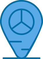 Peace Location Vector Icon Design