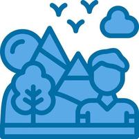 Hiking Vector Icon Design