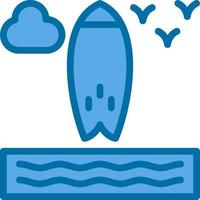 Surfboard Vector Icon Design