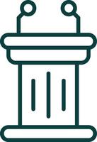 Tribune Vector Icon Design