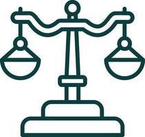 Justice Scale Vector Icon Design