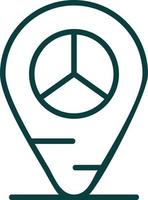 diseño de icono de vector de ubicación de paz