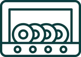 Dish Washer Vector Icon Design