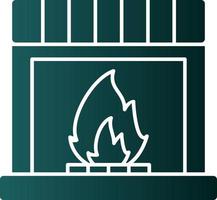 Fireplace Vector Icon Design