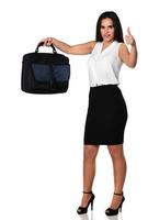 Businesswoman holding a briefcase photo