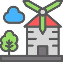 Windmill Vector Icon Design