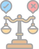 diseño de icono de vector de juicio