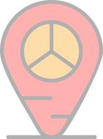 Peace Location Vector Icon Design