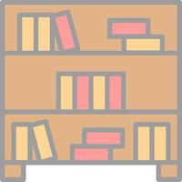 Bookshelf Vector Icon Design