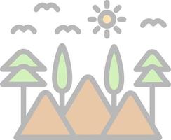 Lanscape Vector Icon Design