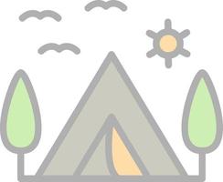 Campsite Vector Icon Design