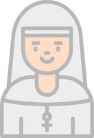 Nun Vector Icon Design