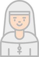 Nun Vector Icon Design