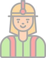 Firefighter Vector Icon Design