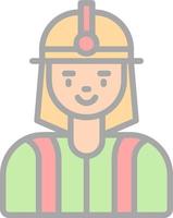 Firefighter Vector Icon Design