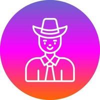 Cow Boy Vector Icon Design