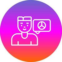 Peace Chat Vector Icon Design