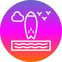 diseño de icono de vector de tabla de surf