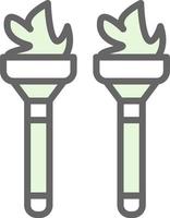 Flambeaux Vector Icon Design