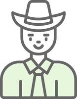 Cow Boy Vector Icon Design