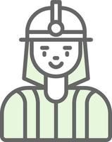 Firefighter Vector Icon Design