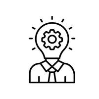 Creative Think .Vector line icon Business Growth and investment symbol EPS 10 file vector