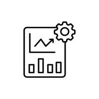 gestión de proyectos .icono de línea vectorial crecimiento empresarial y símbolo de inversión archivo eps 10 vector