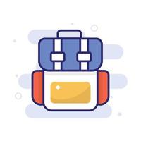 icono de contorno lleno de vector de bolsa con ilustración de estilo de fondo. camping y símbolo al aire libre archivo eps 10