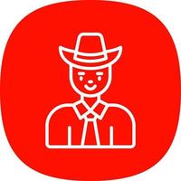 Cow Boy Vector Icon Design