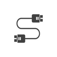 Database, server, plug in vector icon. Element of data for mobile concept and web apps illustration. Thin line icon for website design and development. Vector icon on white background