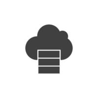 Database, server, cloud computing vector icon. Element of data for mobile concept and web apps illustration. Thin line icon for website design and development. Vector icon on white background