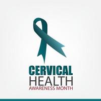 Vector illustration of Cervical Health Awareness Month. Simple and elegant design