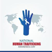 National Human Trafficking Awareness Day abstract vector design. Good for banners. social media. Simple and Elegant Design