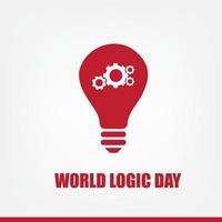 Vector Illustration of World Logic Day. Simple and Elegant Design