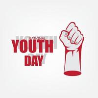 vector graphic of National Youth Day good for National Youth Day celebration. flat design. flyer design.flat illustration. Simple and elegant design