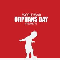 Vector Illustration of World War Orphans Day. Simple and Elegant Design