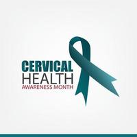 Vector illustration of Cervical Health Awareness Month. Simple and elegant design