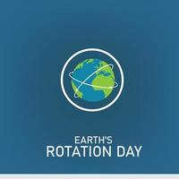 Vector Illustration of Earth's Rotation Day. Simple and Elegant Design