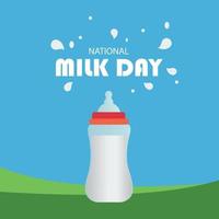 National Milk Day abstract vector design. Good for banners. social media. Simple and Elegant Design