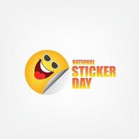 Vector Illustration of National Sticker Day. Simple and Elegant Design