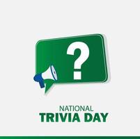 Vector illustration of National Trivia Day. Simple and elegant design
