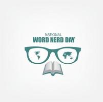 Vector Illustration of National Word Nerd Day. Simple and Elegant Design