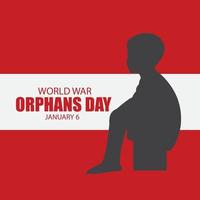 Vector Illustration of World War Orphans Day. Simple and Elegant Design