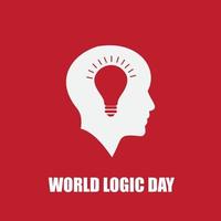 Vector Illustration of World Logic Day. Simple and Elegant Design